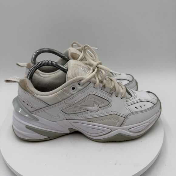 Nike M2K Tekno Women's 8.5 Chunky Sneakers Running Trainers White AO3108-100 - Picture 2 of 8